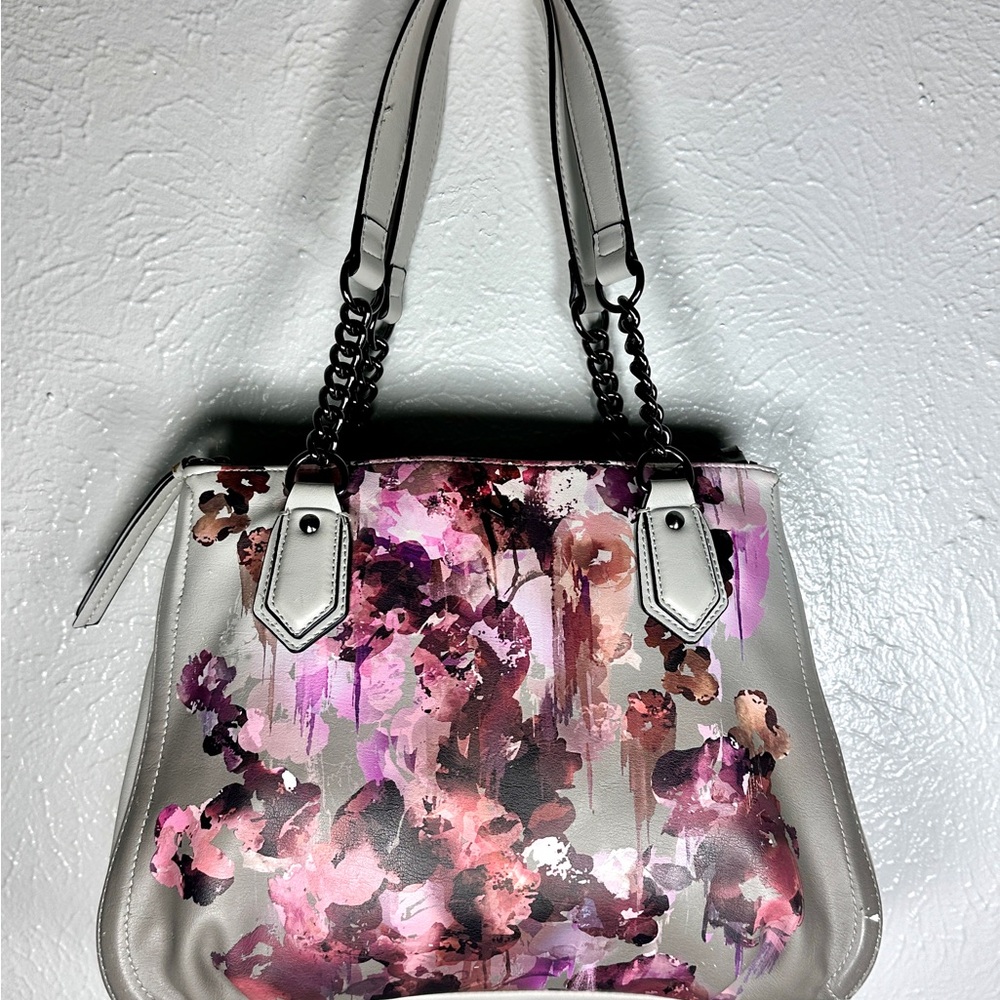 SIMPLY VERA VERA WANG Floral Pink and White Women's Bag & Wallet Set